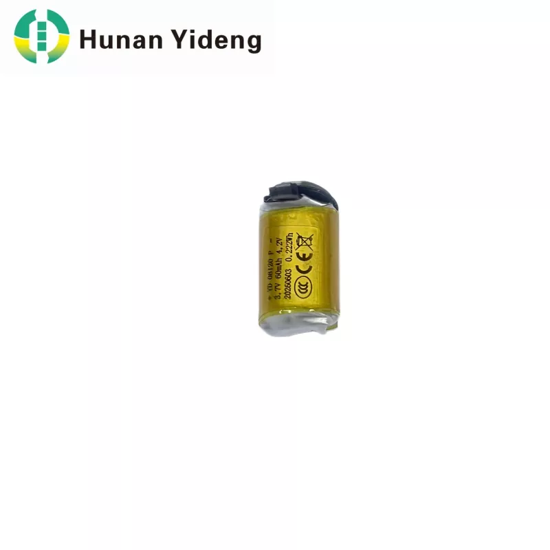 08120 3.7V 60mAh லி பாலிமர் உருளை பேட்டரி
