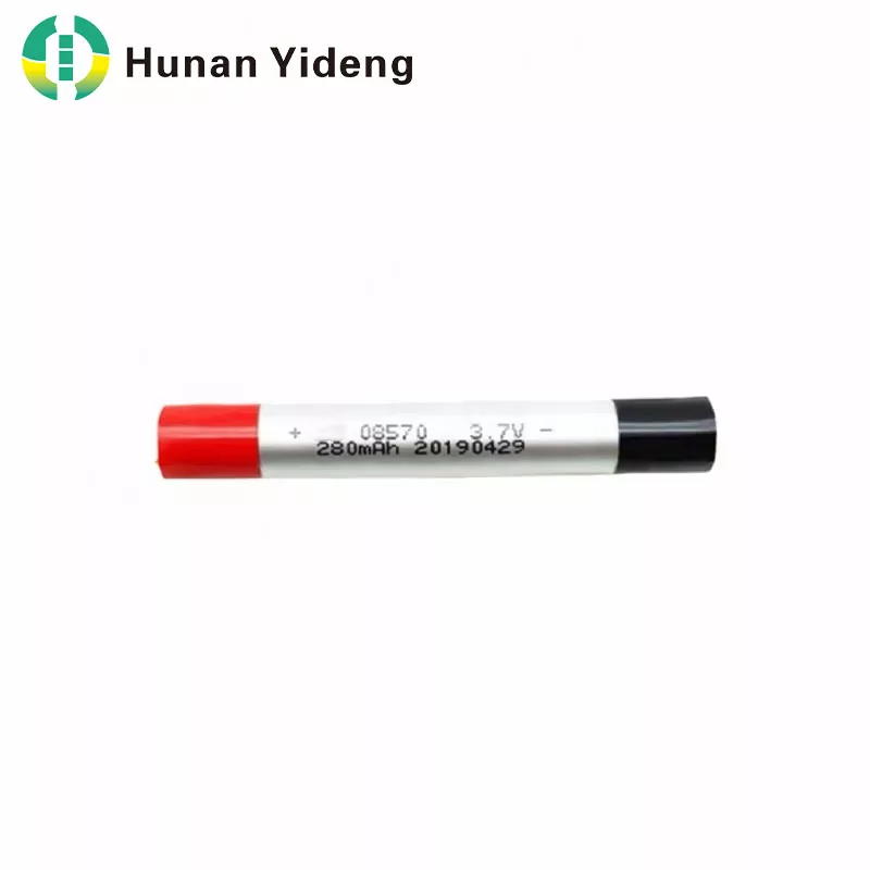 08570 3.7V 280mAh மெலிதான உருளை லி-பாலிமர் பேட்டரி