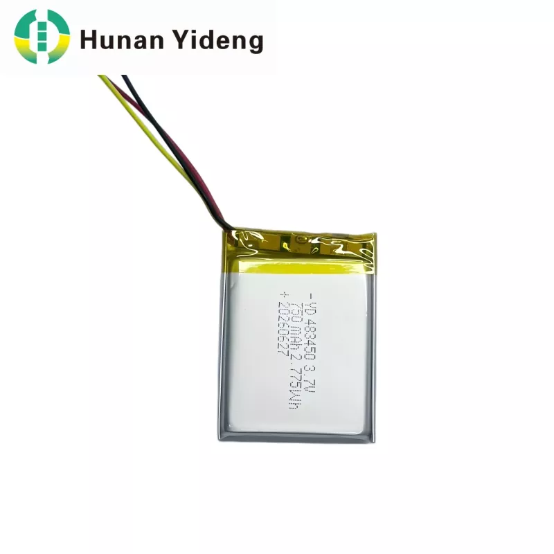 3.7V 750mAh 483447 அதிக திறன் கொண்ட சிறிய லித்தியம் பாலிமர் ரிச்சார்ஜபிள் லிப்போ பேட்டரி