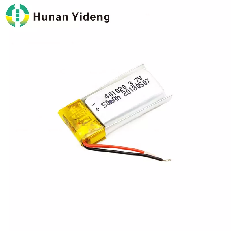 401020 3.7v 500mAh லித்தியம் பாலிமர் பேட்டர்