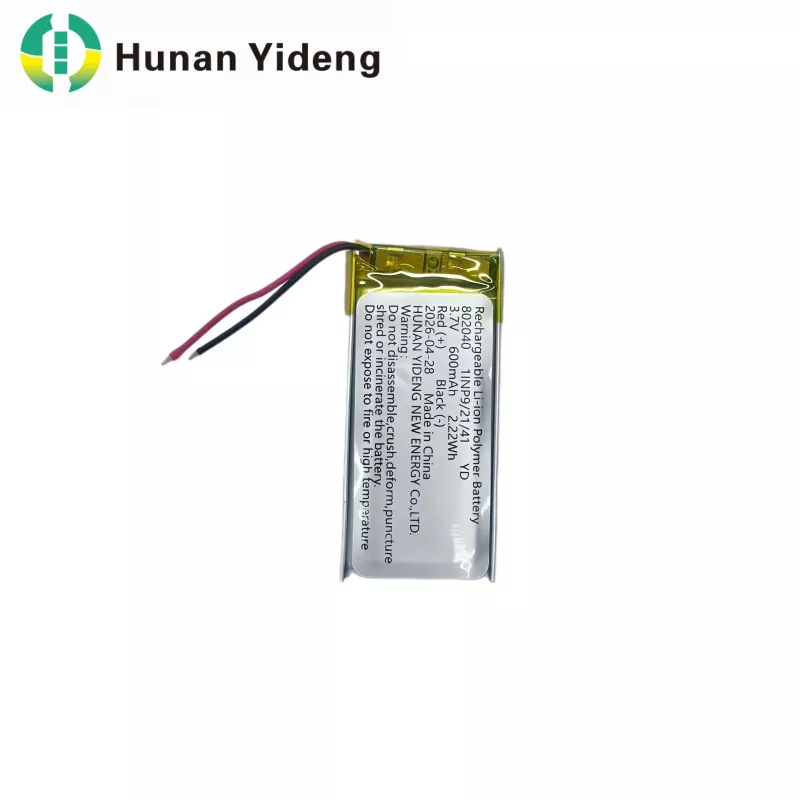 802040 குரல் ரெக்கார்டர் மற்றும் மின் பொம்மைகளுக்கான 600mAh ரிச்சார்ஜபிள் பேட்டரி